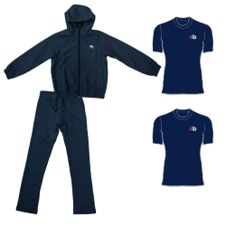 ECOLE SECONDAIRE - PACK DE SPORT AVEC VESTE ET TSHIRT BLUE - COUPE UNISEXE